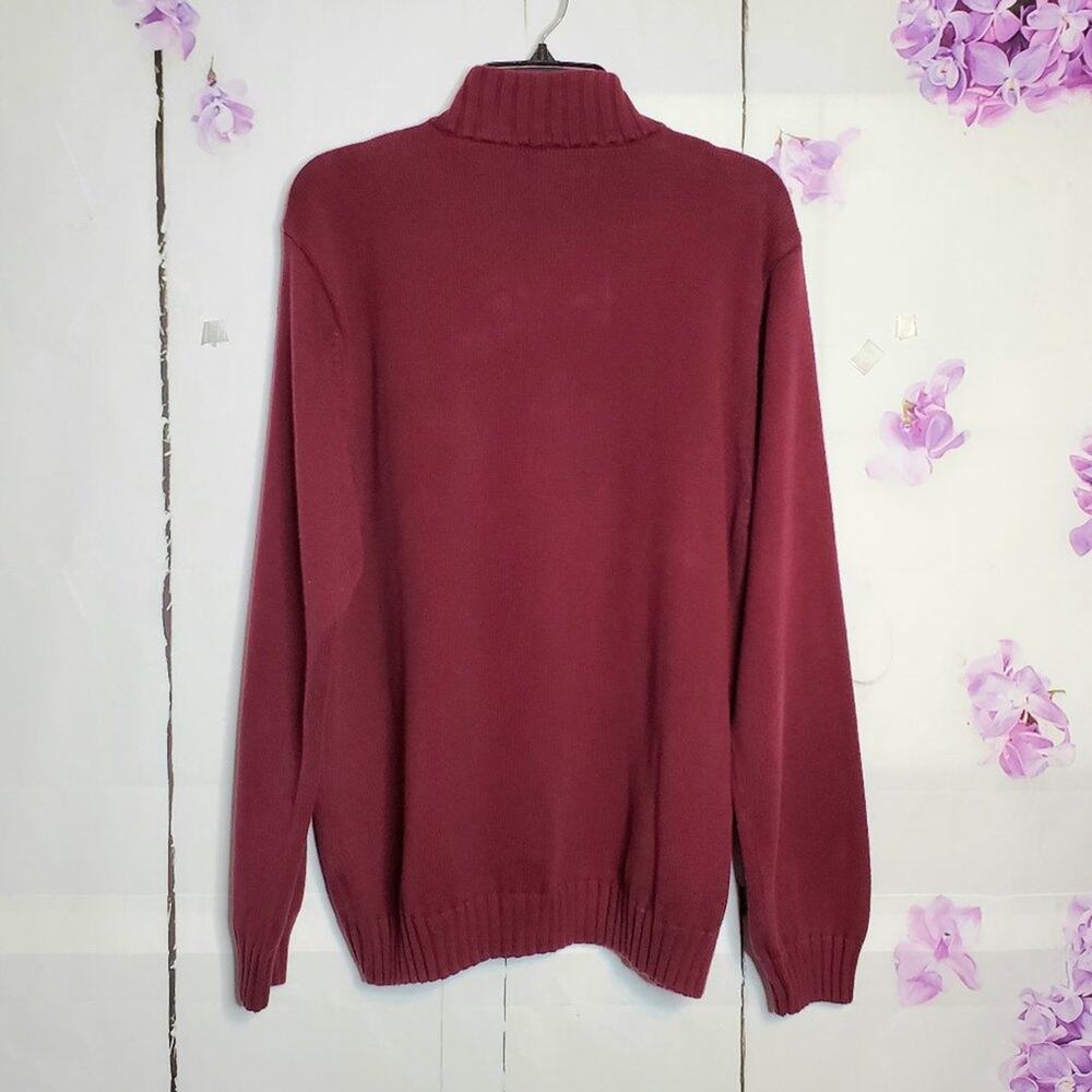 Chaps Button-Mock Heavyweight Knit Sweater L - Picture 3 of 10